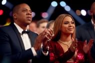 Jay Z (L) and Beyonce at The 59th GRAMMY Awards on February 12, 2017. (Image via Getty Images for NARAS)